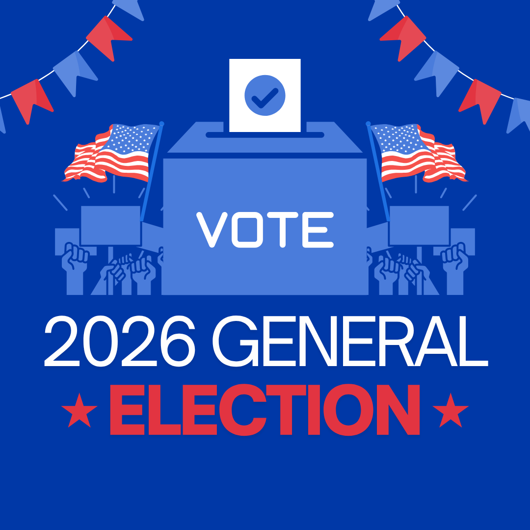 Blue and Red Illustrative Presidential Election Instagram Post